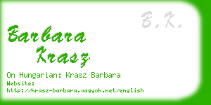 barbara krasz business card